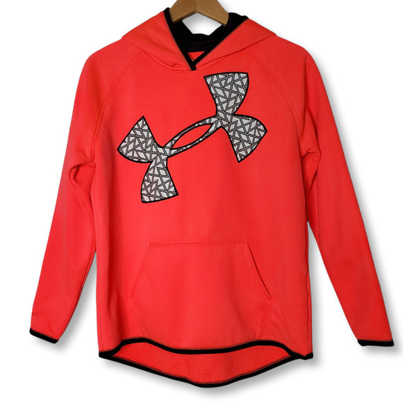 Under Armour Graphic UA Logo Hooded Sweatshirt Pink Size Small - Picture 1 of 6